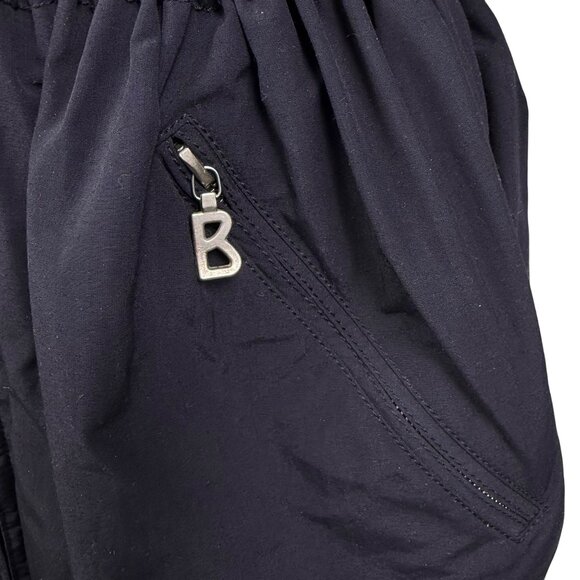 Bogner Womens Black Nylon Embroidered Hooded Jacket Stylish Winter Coat Size 12 - Picture 7 of 16